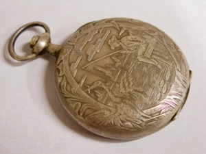 Boîtier de montre de poche neuf de stock Antique pocket watch case NOS Swiss N°4 - Imagen 1 de 10