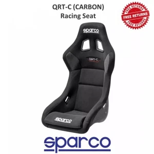 Sparco QRT-C Black Racing Seat Large Non-Slip Ultralight Carbon Fiber #008025ZNR - Picture 1 of 9
