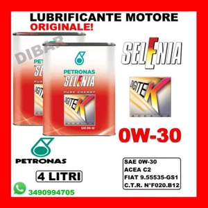 OLIO SELENIA DIGITEK PURE ENERGY 0W30 ACEA C2 DA 4 LITRI - Bild 1 von 1