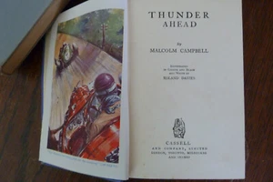 Thunder Ahead von Malcolm Campbell 1934 - seltener Motorsportroman - Bild 1 von 2