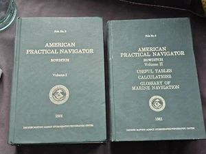 American Practical Navigator Bowditch Vol 1~ 1984 & Vol 2~1981 Marine Navigation - Imagen 1 de 24