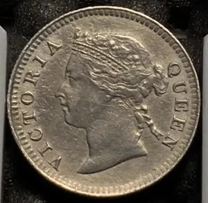 STRAITS SETTLEMENTS 1887 5 CENTS KM10 - Picture 1 of 2