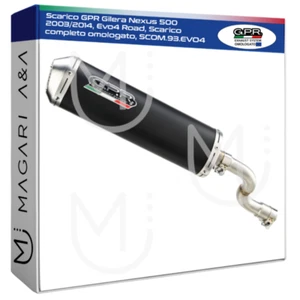 Scarico GPR Gilera Nexus 500 2003/2014, Evo4 Road, Scarico completo omologato, S - Imagen 1 de 2