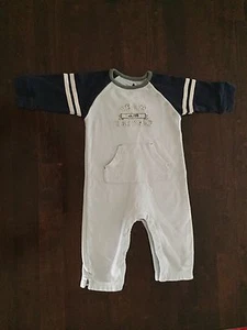 Babygap One Piece Lined Romper Light Blue Size 3-6 Months Boy - Picture 1 of 9