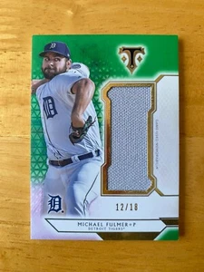2018 Topps Triple Threads Single Jumbo Relic Green # SJR-MF2 Michael Fulmer /18 - Picture 1 of 2