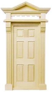 Dolls House Victorian Front Entrance Door 1:24 Half Inch Unfinished DIY Builders - Picture 1 of 1