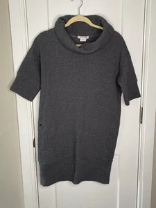 LACOSTE Cowl Neck Quilted Sweatshirt Tunic Dress Women’s Sz 36 US Small - Picture 1 of 7