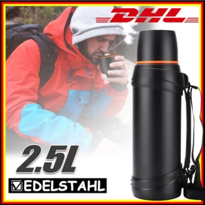 Isolierflasche Doppelwandige 2,5L Thermosflasche Trinkbecher Thermoskanne Kaffee - Bild 1 von 14