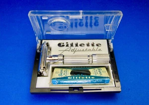 Gillette Vintage FATBOY Adjustable TTO Razor F4 1960 Made In U.S.A. MINT COND - Picture 1 of 12