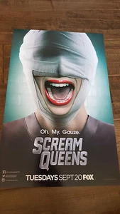 2016 SDCC COMIC CON EXCLUSIVE FOX SCREAM QUEENS PROMO POSTER ROBERTS JONAS  - Picture 1 of 1