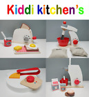 Kids wooden kitchen set of 4 wooden toaster, mixer, coffee machine, waffle maker