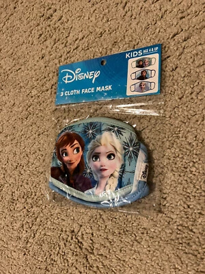 Paquete de 3 mascarillas reutilizables reutilizables Disney Frozen para niñas Foto 1 de 2