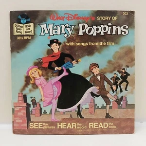 Vintage Disney MARY POPPINS Buch / Schallplattenset (Disneyland Records, 1977) #302 - Bild 1 von 3