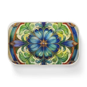 Vibrant Art Nouveau Bento Lunch Box Artistic Food Container Eco-Friendly Prep - Picture 1 of 5