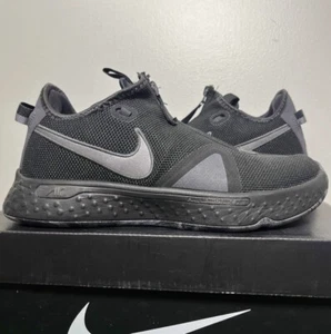 Nike PG 4 Triple Black Metallic Dark Grey George Size 8.5 Sneakers CD5079-005 - Picture 1 of 10