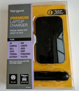 Targus Premium Laptop/Phone AC/DC Dual Charger APM69US, NEW SEAL in BOX - Picture 1 of 4