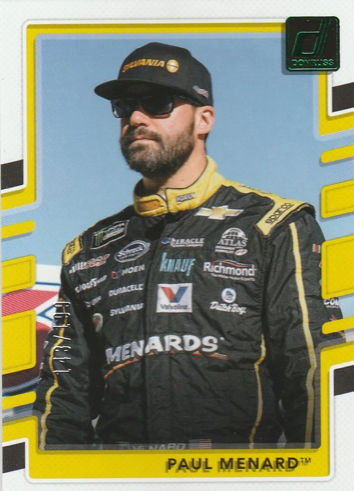 2018 Donruss Racing Nascar Green Foil Parallel Paul Menard 58 /199 - Image 1 of 1