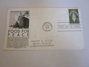 US COVER 1963 FOOD FOR PEACE FDC SCOTT 1231 C STEPHEN ANDERSON CACHET - Picture 1 of 3