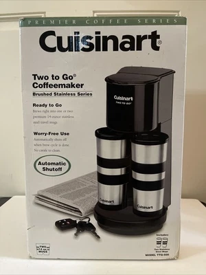 Cuisinart TTG-500 Two To Go Coffeemaker w/ Two 14oz Mugs - New Open Box - Image 1 of 4