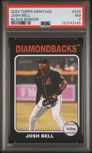 2024 Heritage High Number Josh Bell #529 Black Border Variation PSA GRADO 7 - Imagen 1 de 2