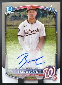 2025 Bowman Chrome Brayan Cortesia 1st Prospect Auto Chrome Nationals #CPA-BC - Foto 1 di 2