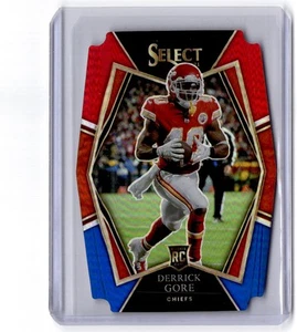 2021 Panini Select Derrick Gore RC #184 Red and Blue Prizm Die Cut Chiefs - Picture 1 of 2