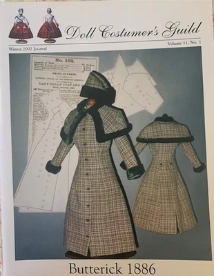 Doll Costumer's Guild Winter 2002 BUTTERICK Antique 1886 Coat Hat PATTERNS Vtg - Image 1 of 4