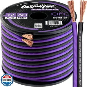 Install Link 12 AWG Gauge Speaker Wire Cable (OFC) Stereo, Car or Home Theate - Picture 1 of 5
