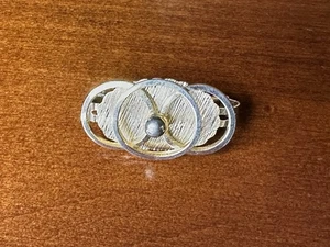 Vintage Scarf Clip 3 Rings Gold Tone #3D - Picture 1 of 6
