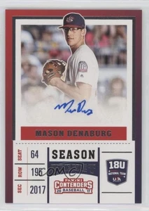 Boletos de béisbol 18U Panini Elite 2017 edición extra de Estados Unidos Mason Denaburg automáticos - Imagen 1 de 4