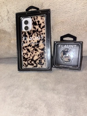 NUEVO Estuche Flaunt iPhone 16 Pro Max CUADRADO Estampado Tortuga MagSafe con anillo de teléfono Foto 1 de 4