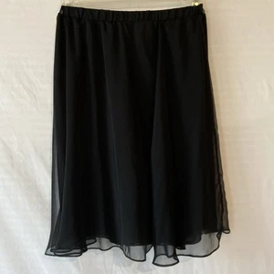 Stenay Skirt Black Sheer Layer Flowing Size 7/8 Womens Goth - Picture 1 of 8