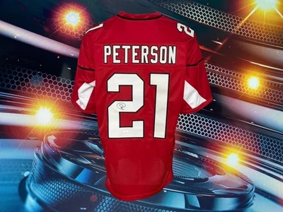 CAMISETA ROJA AUTOGRAFIADA POR PATRICK PETERSON PERSONALIZADA ARIZONA CARDINALS CERTIFICADO DE AUTENTICIDAD JSA Foto 1 de 2