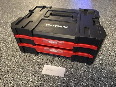 CRAFTSMAN VERSASTACK System 17-In 2-Drawer Black Heavy Duty Plastic Tool Box - Image 1 of 4