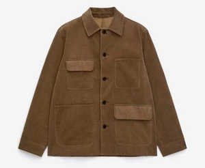 Arket Men's Dark Beige Mustard Corduroy Utility Jacket Size 48 Medium | BNWT - Picture 1 of 18
