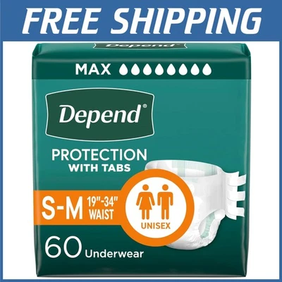 Protección con pestañas pañales para adultos, pequeños/medianos, 60 unidades Foto 1 de 4