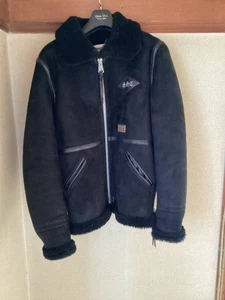 Used Neighborhood B-6 Urban Garment Leather Jacket Size S Black - Picture 1 of 8