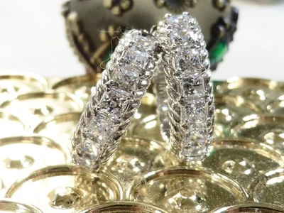 Pendientes de aro Judith Ripka S.S 925 circonita cúbica Foto 1 de 4