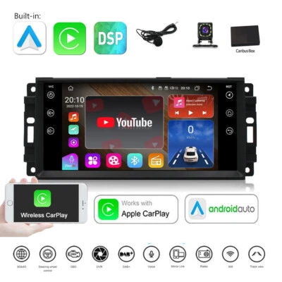 CarPlay Para Jeep Grand Cherokee Chrysler 7" Coche Estéreo Radio GPS Navegación WIFI BT DAB Foto 1 de 4