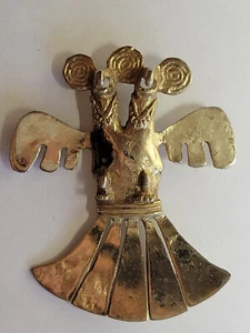 Mexica Inca Maya Aztec MesoAmerica symbol Double Headed Bird Pin Brooch 4b 7 - Bild 1 von 6