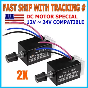 DC 12V 24V Motor Speed Control Switch Car Truck Fan Heater Control Defroster 2pc - Picture 1 of 9