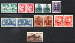 South West Africa Stamps 1943-44 SG 123-130 War Effort Mounted Mint - Picture 1 of 2