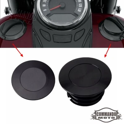 Tapa de tanque de gasolina emergente para Harley Softail FLHCS FLFBS Low Rider FXLR FXLRS 2018-24 Foto 1 de 4