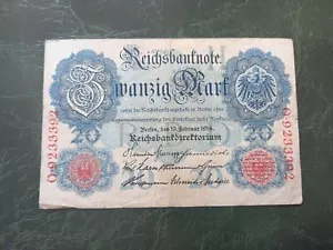 DEUTSCHLAND 20 Mark Banknote 1914 - Bild 1 von 2
