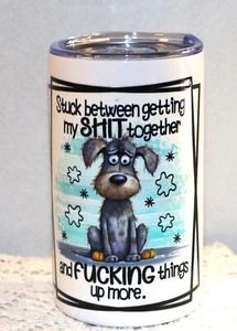 Atascado entre, vaso de 12 oz, pajita, tapa, UV DTF, acero inoxidable, a prueba de fugas, (bt63) - Imagen 1 de 1