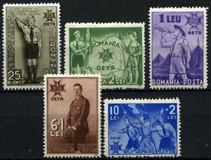 Romania 1935 SG#1305-1309 Boy Scouts, Accession Of Carol II MNH Set #D34932 - Picture 1 of 1