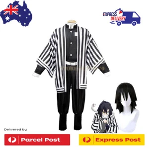 Anime Demon Slayer Iguro Obanai Cosplay Full Set Costume Wig Unisex Adult - Bild 1 von 16