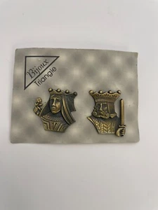 König und Königin Karte Metall Ohrclips Modeschmuck - Bild 1 von 9
