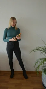 Sweater Mint Green Shiny Turtleneck TrueVintage 60s - Picture 1 of 12