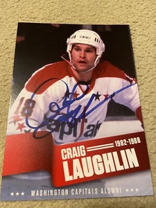 Craig Laughlin Autographed Capitals 5x7 Postcard - Picture 1 of 1